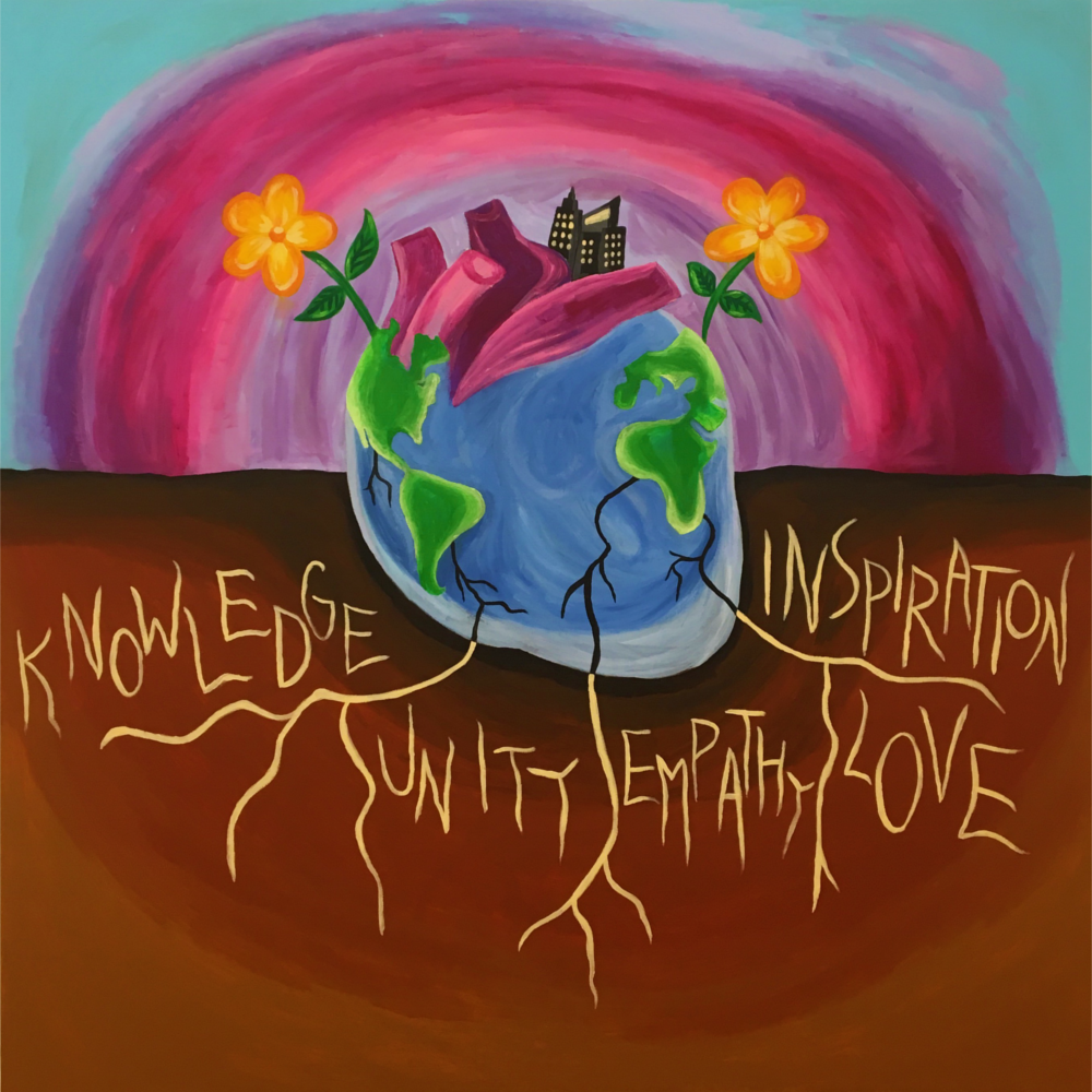 earth heart mural
